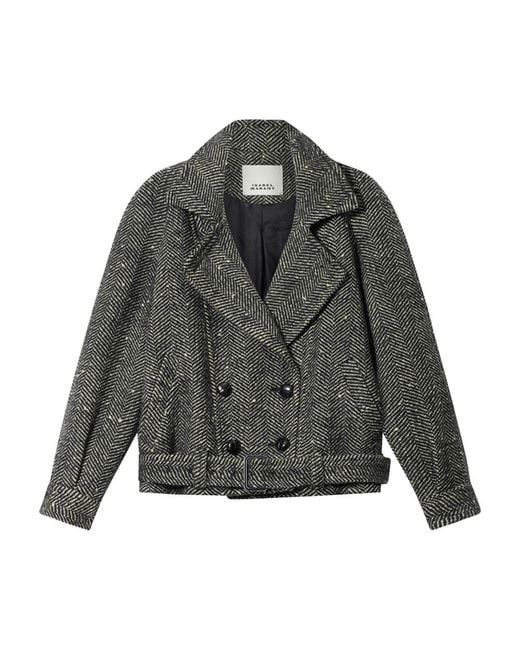 Isabel Marant Green Elvane Coat