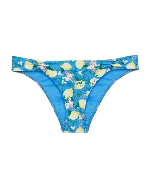 La Perla Bikini Brief With Pleat Details in Blue | Lyst