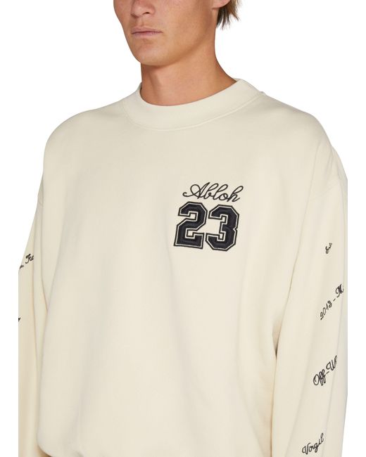 Off-White c/o Virgil Abloh White 23 Logo Skate Crewneck Sweatshirt for men