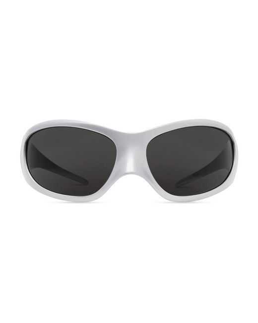 Balenciaga Gray Skin Cat Xxl Sunglasses