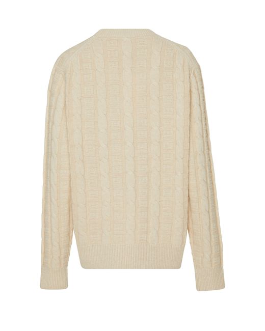 Acne White Round-Neck Sweater