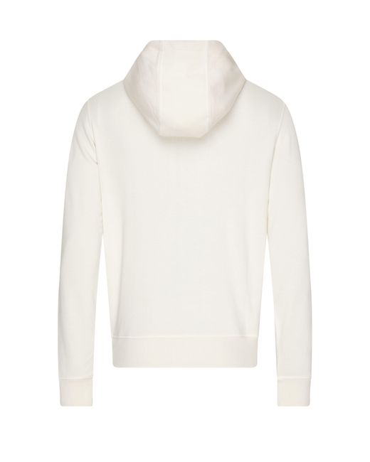 Tom Ford White Lounge Zip Hoodie for men