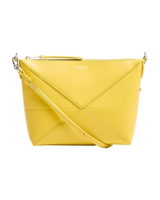 Loewe Yellow Puzzle Fold Pouch