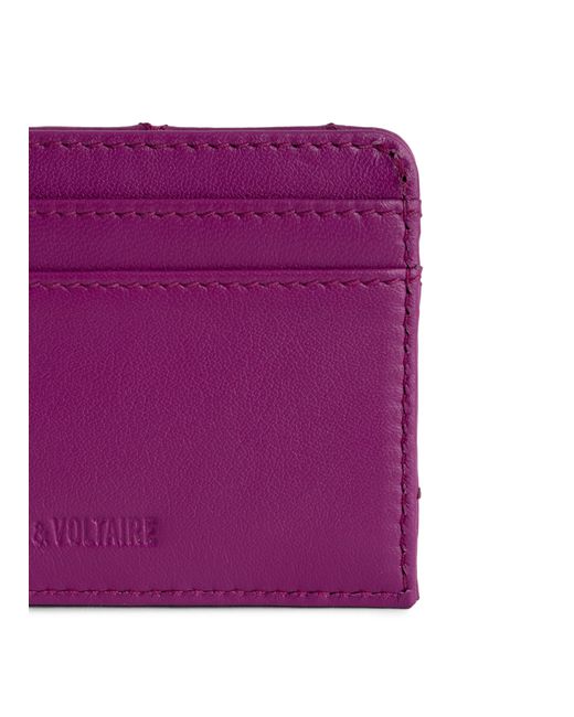 Porte-cartes ZV Pass Zadig & Voltaire en coloris Purple