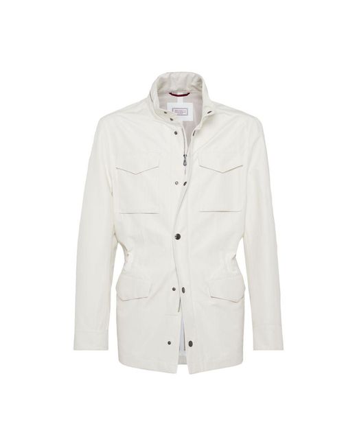 Brunello Cucinelli White Field Jacket for men