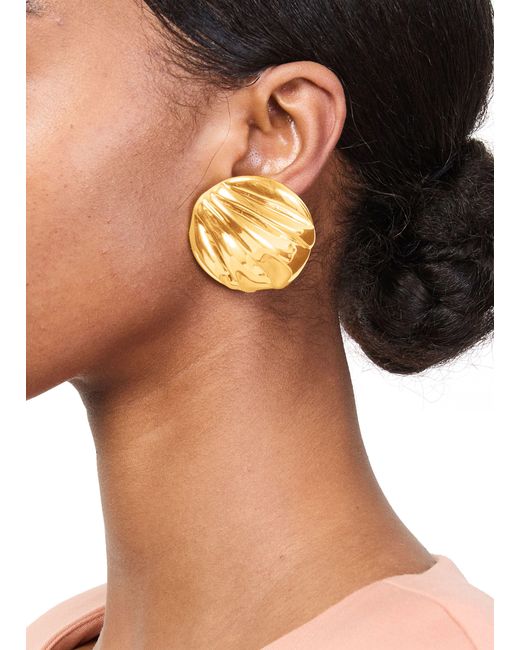 Chloé Metallic Chloé Pleats Earrings