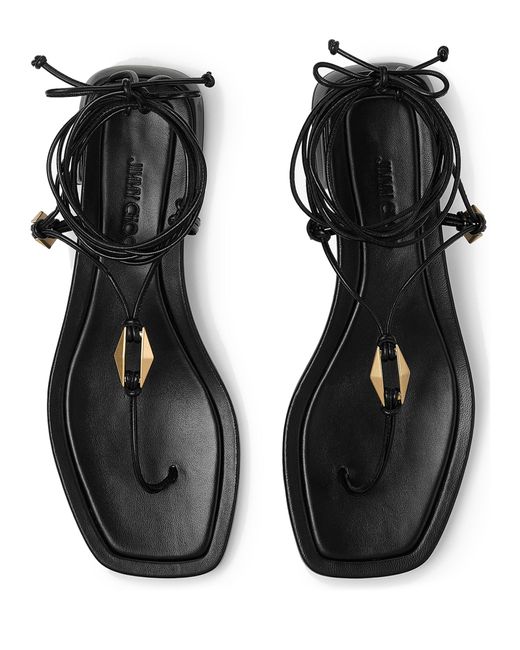 Sandales plates Onyxia Jimmy Choo en coloris Black