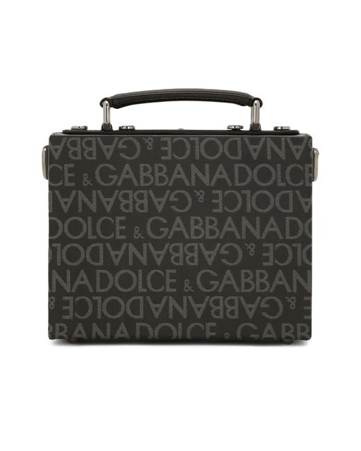 Dolce & Gabbana Black Jacquard Box Bag for men