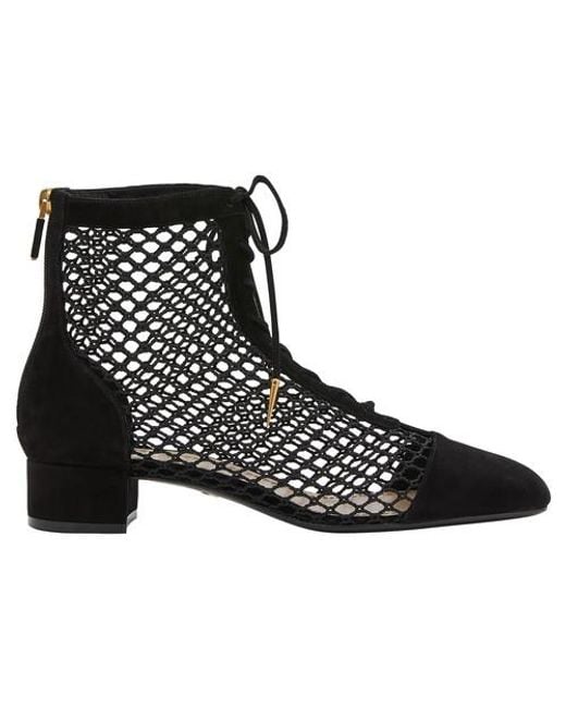 Dior Black Naughtily-d Fishnet Ankle Boot