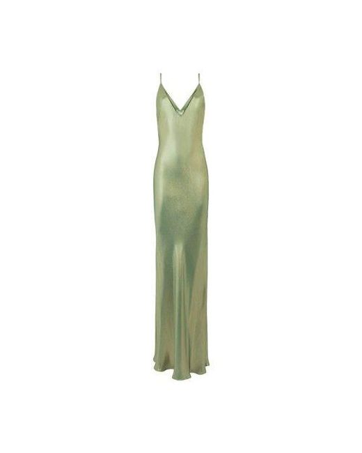 Galvan Green Galvanized Slip Dress