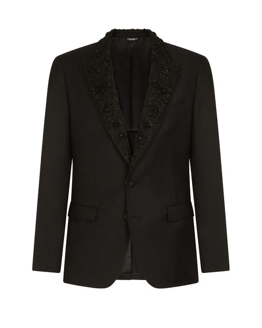 Dolce & Gabbana Smokingjacke aus Wolle in Taormina-Fit in Black für Herren