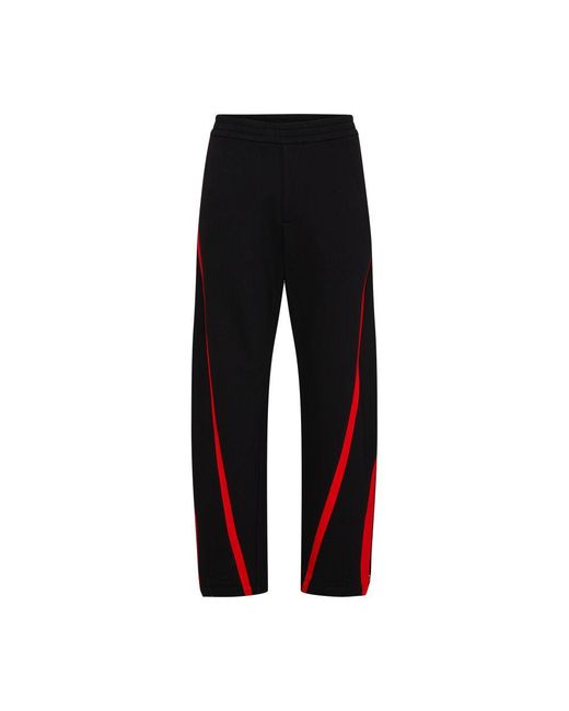 Alexander McQueen Black Twisted Joggers for men