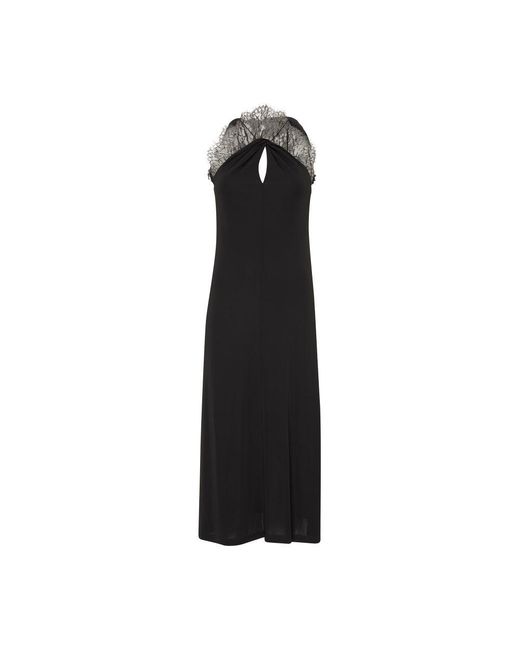Givenchy Black Crepe Dress With Lace