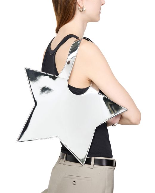 トートバッグ Coperni Mini Star Mirrored Silver Tote Bag Foil Star Tote Bag – Coperni