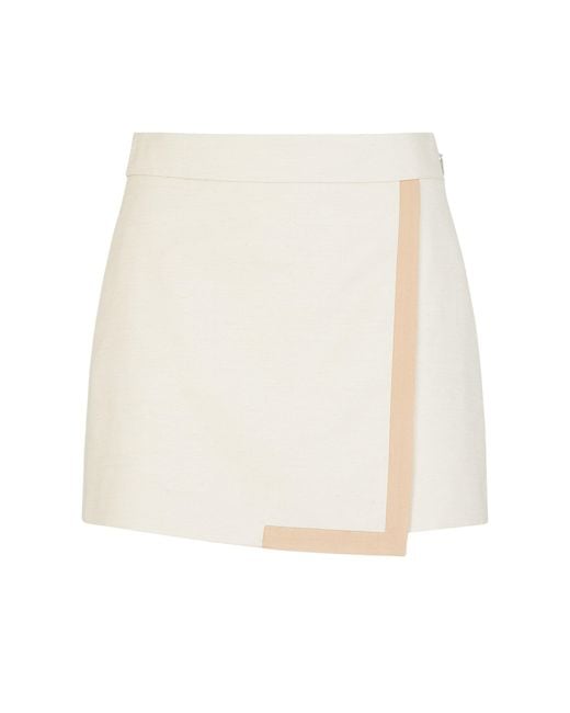 Fendi White High-Waisted Mini Skirt