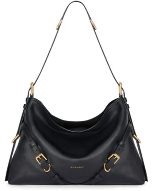 Givenchy Black Voyou Medium Shiny Leather Bag