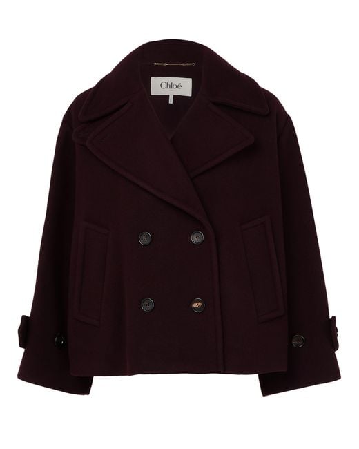 Chloé Purple Double Breasted Coat