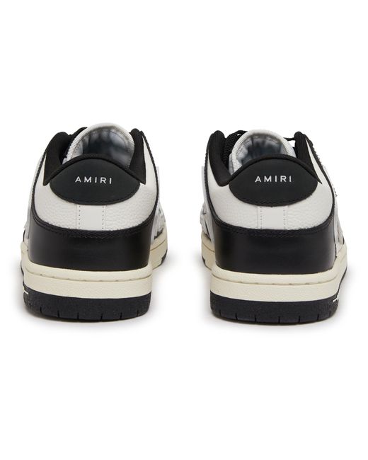 Amiri Black Skel Panelled Leather Sneakers for men