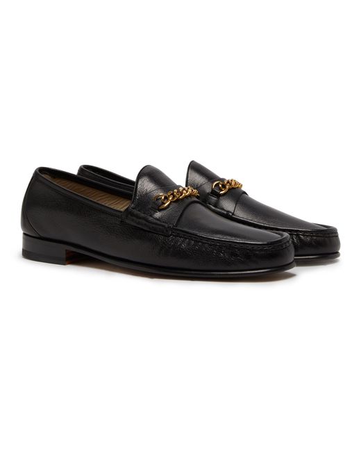 Tom Ford Black Chain Leather Loafers for men