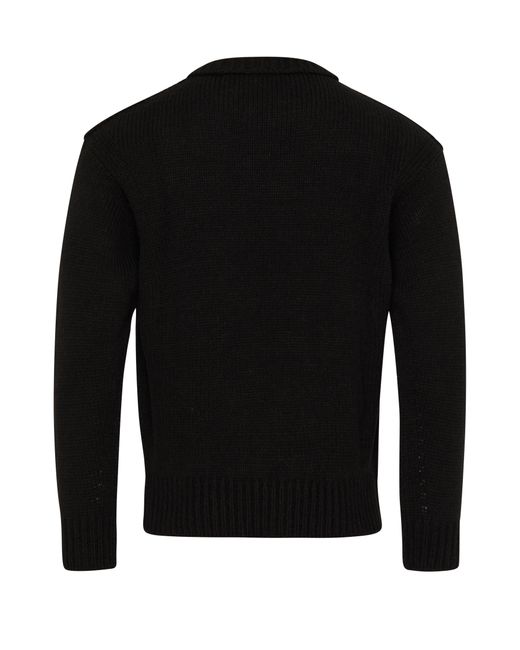 Lemaire Black Boxy Sweater for men