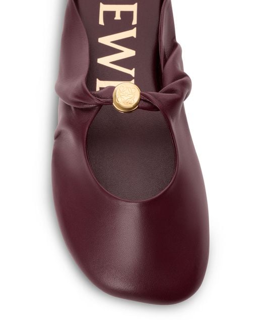 Loewe Brown Pebble Soft Lamb Leather Mules