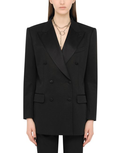 Dolce & Gabbana Black Faille Tuxedo Jacket