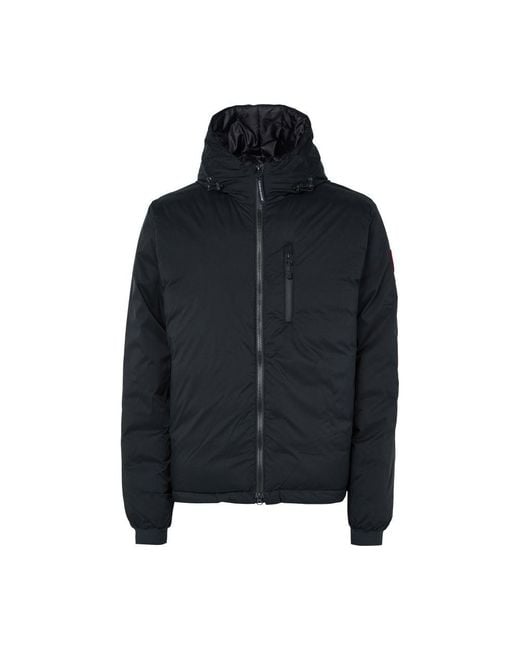 Canada Goose Black Lodge Hooded Coat for men