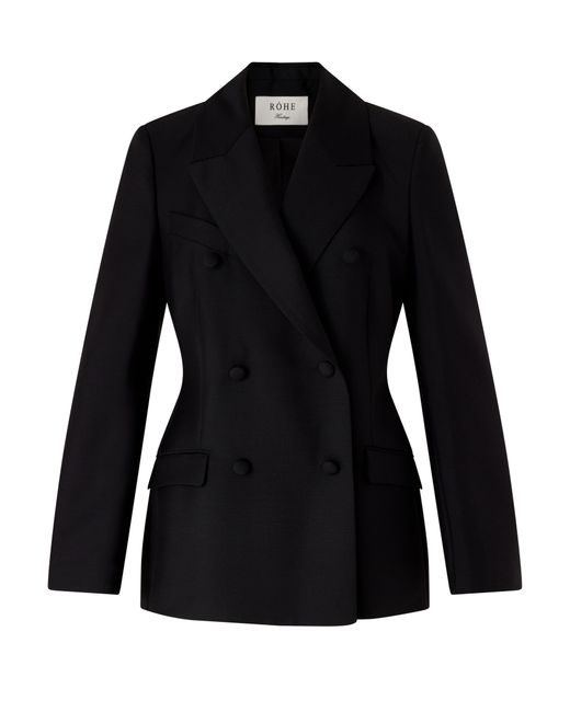 Rohe Black Double-Breasted Blazer
