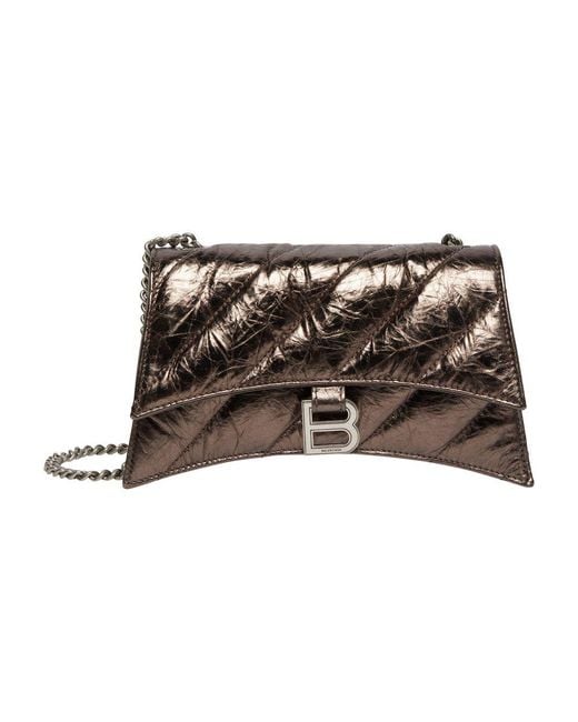 Balenciaga Brown Crush Xs Chain Bag