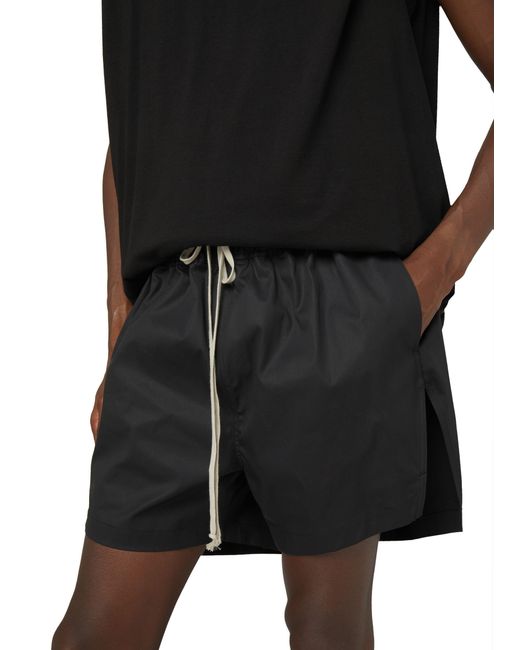 Rick Owens Black Bela Shorts for men
