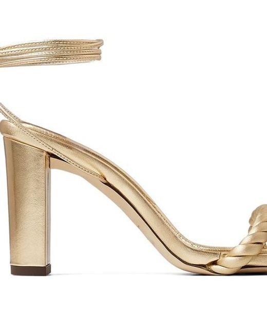 Jimmy Choo London: Gold Heeled Sandals now at $350.00+ | Stylight