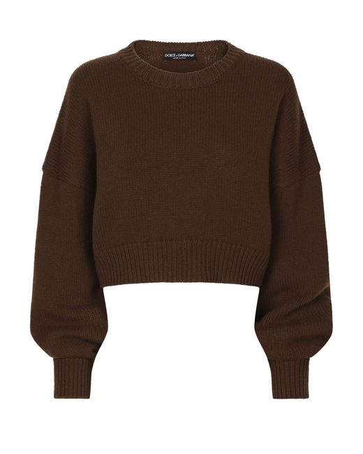 Dolce & Gabbana Brown Wool And Cashmere Sweater
