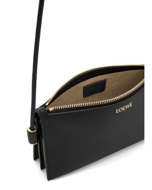 Loewe Black Joya Pochette Aus Schwarzem Kalbsnappa