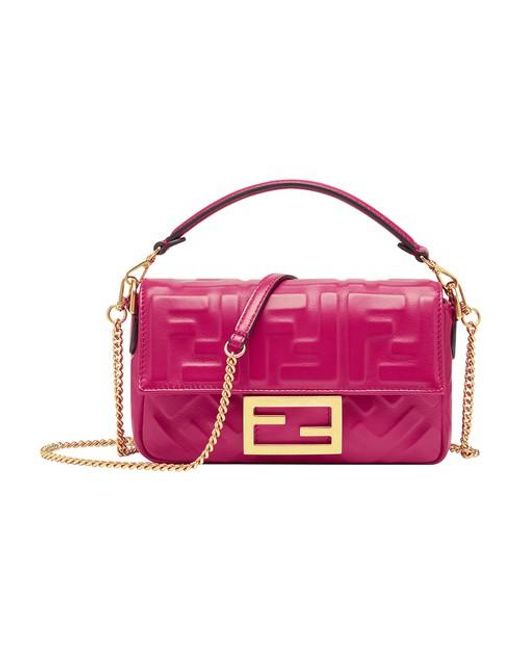 Fendi Pink Baguette Mini Bag