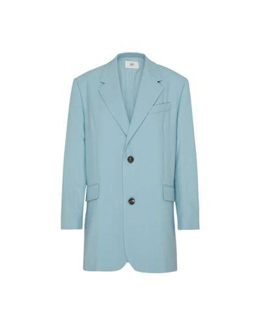 AMI Blue Two Buttons Jacket