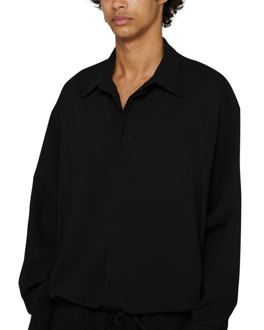 AMI Black Drawstring Shirt for men