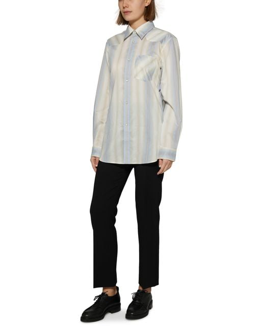 Lemaire Blue Fitted Western Shirt