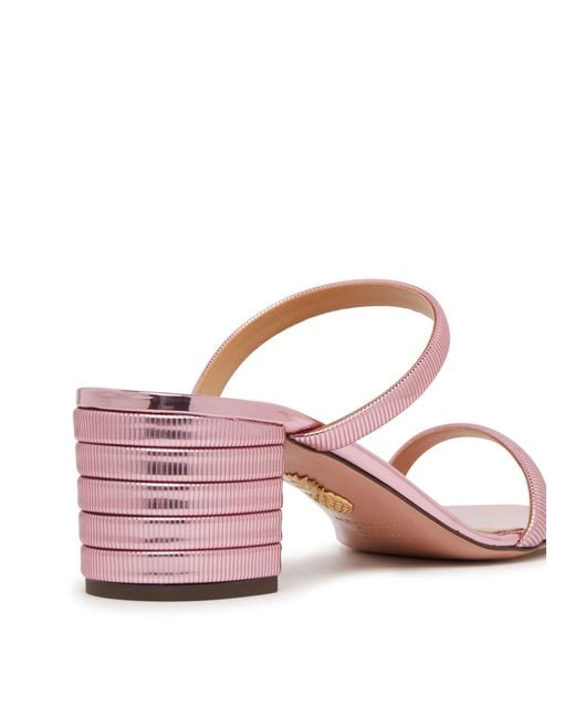Aquazzura Pink Riviera Chain Sandals 50