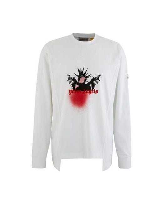 Moncler Genius Cotton 8 Moncler Palm Angels Long Sleeve Tee in White for  Men - Save 25% | Lyst
