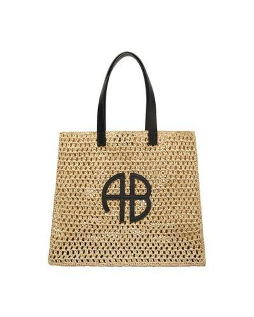 Anine Bing Metallic Medium Rio Tote