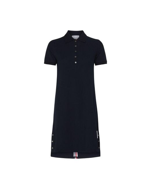 Thom Browne Blue Cotton Polo Dress