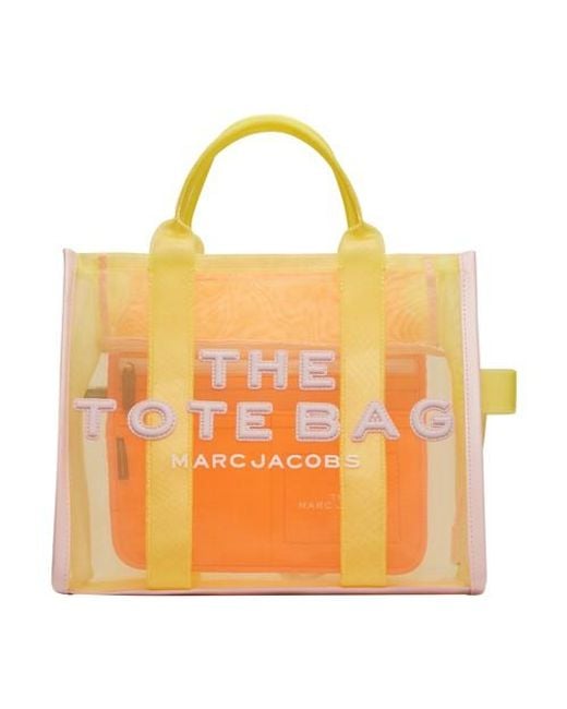 Marc Jacobs The Colorblock Mesh Medium Tote Bag in Orange Lyst