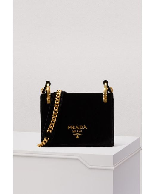 Prada Black Pattina Velvet Bag