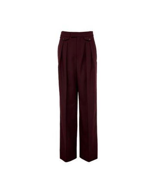 Chloé Purple Straight Pleated Pants