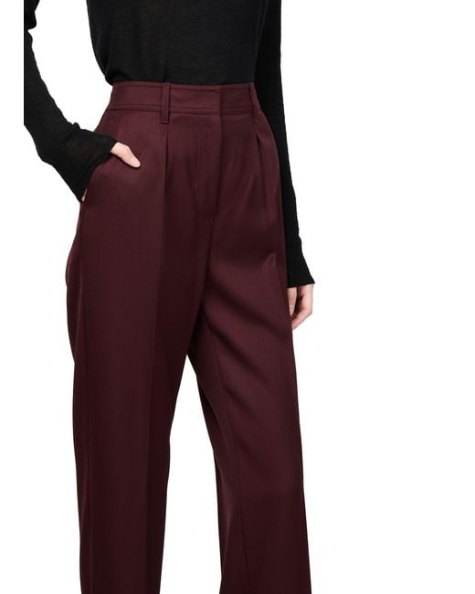 Max Mara Red Cannes Wide-Leg Pants