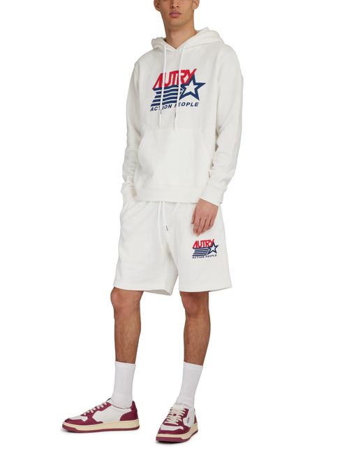 Autry White Iconic Hoodie for men