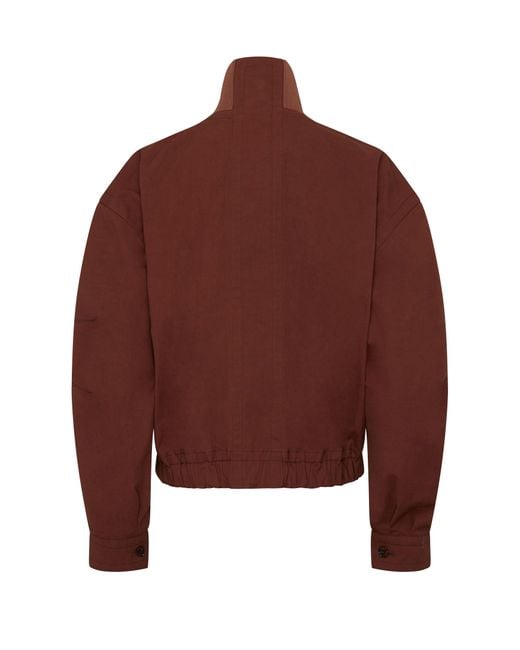 Lemaire Brown Double Layer Blouson With Rib