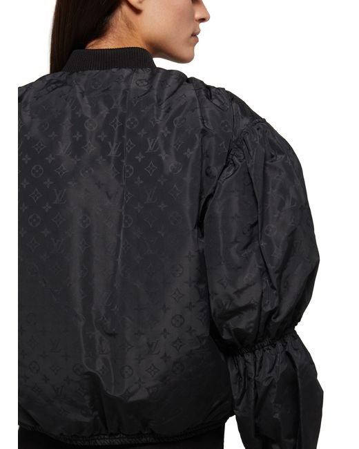 Louis Vuitton Black Bomberjacke mit weiten Ärmeln