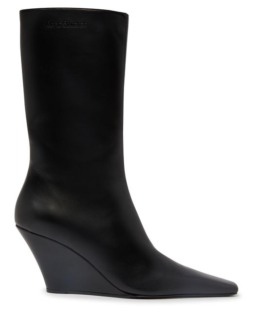 Acne Black Mid-Heel Boots