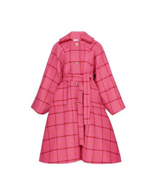 Patou Pink Checked Coat
